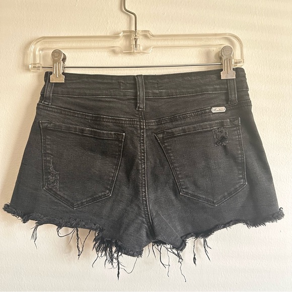 KanCan Black Distressed Jean Shorts - Picture 3 of 3